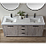 72" Double Sink Bath Vanity in Classical Grey with White Composite Grain Countertop