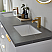 72" Double Sink Bath Vanity in White with Grey Sintered Stone Countertop