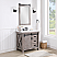 36" Single Sink Bath Vanity in Classical Grey with White Composite Countertop
