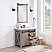 36" Single Sink Bath Vanity in Classical Grey with White Composite Countertop