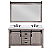 60" Double Sink Bath Vanity in Classical Grey with White Composite Countertop