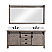 72" Double Sink Bath Vanity in Classical Grey with White Composite Countertop