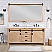 72" Double Sink Bath Vanity in Weathered Pine with White Composite Countertop