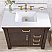 36" Single Sink Bath Vanity in Deep Walnut with White Composite Countertop