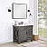36" Single Sink Bath Vanity in Rust Grey with White Composite Countertop