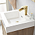18" Single Sink Bath Vanity in North American Oak with White Composite Integral Square Sink Top