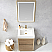 24" Single Sink Bath Vanity in North American Oak with White Composite Integral Square Sink Top