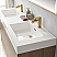 60M" Double Sink Bath Vanity in North American Oak with White Composite Integral Square Sink Top