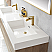 72" Double Sink Wall-Mount Bath Vanity in North American Oak with White Composite Integral Square Sink Top