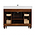 Traditional 48" Single Sink Vanity with 0.75" Thick White Quartz Countertop in Walnut Finish