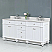 Traditional 72" Double Sink Vanity with 0.75" Thick White Quartz Countertop in White Finish
