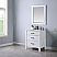  Issac Edwards Collection 30" Single Bathroom Vanity Set in White and Carrara White Marble Countertop without Mirror