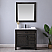 Issac Edwards Collection 36" Single Bathroom Vanity Set in Rust Black and Carrara White Marble Countertop without Mirror