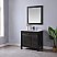 Issac Edwards Collection 36" Single Bathroom Vanity Set in Rust Black and Carrara White Marble Countertop without Mirror