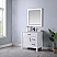  Issac Edwards Collection 36" Single Bathroom Vanity Set in White and Carrara White Marble Countertop without Mirror