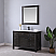 : Issac Edwards Collection 48" Single Bathroom Vanity Set in Rust Black and Carrara White Marble Countertop without Mirror