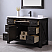 : Issac Edwards Collection 48" Single Bathroom Vanity Set in Rust Black and Carrara White Marble Countertop without Mirror