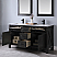 Issac Edwards Collection 60" Double Bathroom Vanity Set in Rust Black and Carrara White Marble Countertop without Mirror