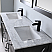 Issac Edwards Collection 60" Double Bathroom Vanity Set in Rust Black and Carrara White Marble Countertop without Mirror