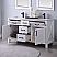 Issac Edwards Collection 60" Double Bathroom Vanity Set in White and Carrara White Marble Countertop with Mirror