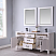 Issac Edwards Collection 72" Double Bathroom Vanity Set in White and Carrara White Marble Countertop without Mirror