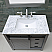 Issac Edwards Collection 36" Single Bathroom Vanity Set in Gray and Carrara White Marble Countertop without Mirror