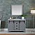 Issac Edwards Collection 48" Single Bathroom Vanity Set in Gray and Carrara White Marble Countertop without Mirror