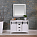 Issac Edwards Collection 48" Single Bathroom Vanity Set in White and Carrara White Marble Countertop without Mirror