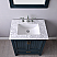  Issac Edwards Collection 30" Single Bathroom Vanity Set in Classic Blue and Carrara White Marble Countertop without Mirror