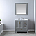 Issac Edwards Collection Isla 36" Single Bathroom Vanity Set in Gray and Carrara White Marble Countertop without Mirror