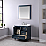 Issac Edwards Collection 36" Single Bathroom Vanity Set in Classic Blue and Carrara White Marble Countertop without Mirror