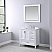  Issac Edwards Collection 36" Single Bathroom Vanity Set in White and Carrara White Marble Countertop without Mirror