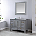 Issac Edwards Collection 48" Single Bathroom Vanity Set in Gray and Carrara White Marble Countertop without Mirror