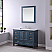 Issac Edwards Collection 48" Single Bathroom Vanity Set in Classic Blue and Carrara White Marble Countertop without Mirror