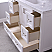 Issac Edwards Collection 48" Single Bathroom Vanity Set in White and Carrara White Marble Countertop without Mirror