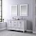 Issac Edwards Collection 60" Double Bathroom Vanity Set in White and Carrara White Marble Countertop without Mirror