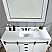 ssac Edwards Collection 60" Double Bathroom Vanity Set in White and Carrara White Marble Countertop without Mirror
