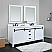  Issac Edwards Collection 72" Double Bathroom Vanity Set in White and Carrara White Marble Countertop without Mirror
