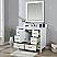 Issac Edwards Collection 42" Single Bathroom Vanity Set in White and Carrara White Marble Countertop without Mirror