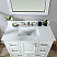  Issac Edwards Collection 48" Single Bathroom Vanity Set in White and Carrara White Marble Countertop without Mirror