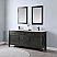 Issac Edwards Collection 72" Double Bathroom Vanity Set in Rust Black and Carrara White Marble Countertop without Mirror