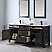 Issac Edwards Collection 72" Double Bathroom Vanity Set in Rust Black and Carrara White Marble Countertop without Mirror