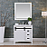 Issac Edwards Collection 36" Single Bathroom Vanity Set in White and Carrara White Marble Countertop without Mirror
