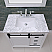 Issac Edwards Collection 36" Single Bathroom Vanity Set in White and Carrara White Marble Countertop without Mirror