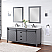 Issac Edwards Collection 72" Double Bathroom Vanity Set in Gray and Composite Carrara White Stone Countertop without Mirror