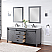 Issac Edwards Collection 72" Double Bathroom Vanity Set in Gray and Composite Carrara White Stone Countertop without Mirror