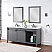 Issac Edwards Collection 72" Double Bathroom Vanity Set in Gray and Composite Carrara White Stone Countertop without Mirror