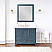 Issac Edwards Collection 42" Single Bathroom Vanity Set in Classic Blue and Composite Carrara White Stone Countertop without Mirror