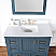 Issac Edwards Collection 42" Single Bathroom Vanity Set in Classic Blue and Composite Carrara White Stone Countertop without Mirror