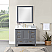 Issac Edwards Collection 42" Single Bathroom Vanity Set in Gray and Composite Carrara White Stone Countertop without Mirror